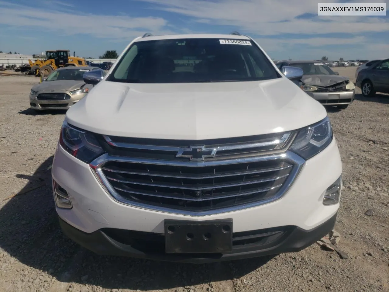 2021 Chevrolet Equinox Premier VIN: 3GNAXXEV1MS176039 Lot: 72386034