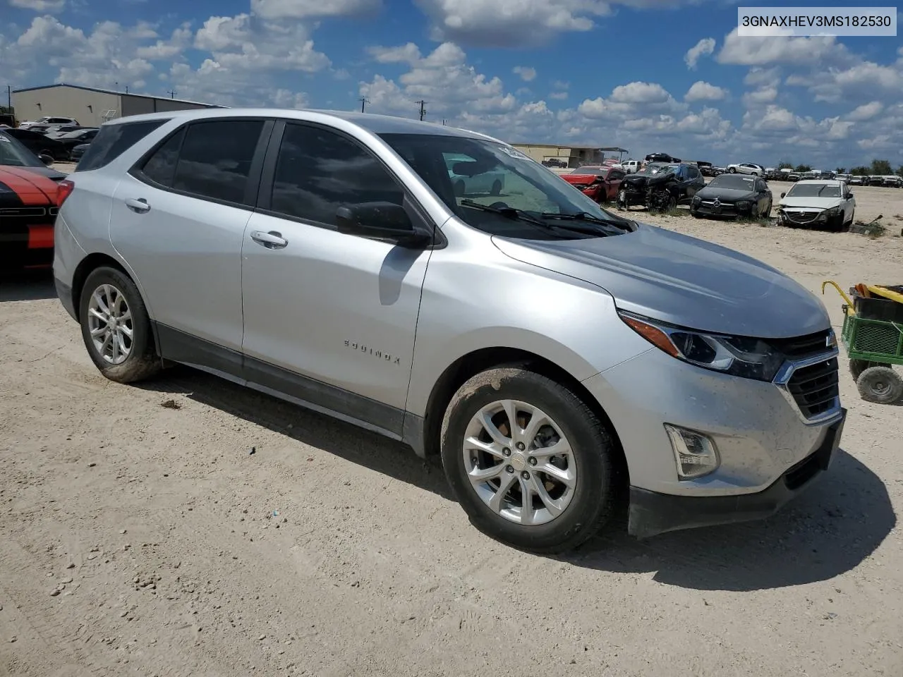 2021 Chevrolet Equinox Ls VIN: 3GNAXHEV3MS182530 Lot: 72425244