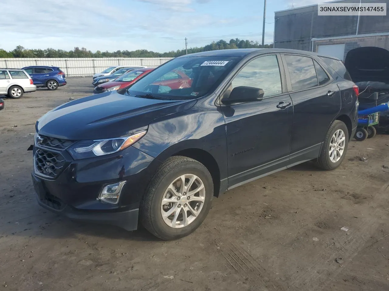 2021 Chevrolet Equinox Ls VIN: 3GNAXSEV9MS147455 Lot: 72444444