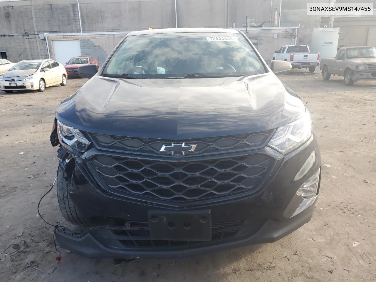 2021 Chevrolet Equinox Ls VIN: 3GNAXSEV9MS147455 Lot: 72444444