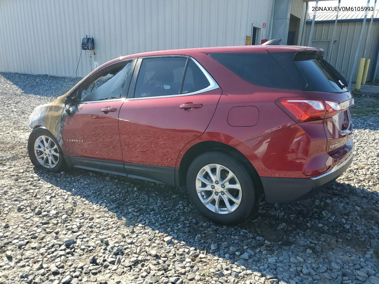 2021 Chevrolet Equinox Lt VIN: 2GNAXUEV0M6105993 Lot: 72542014