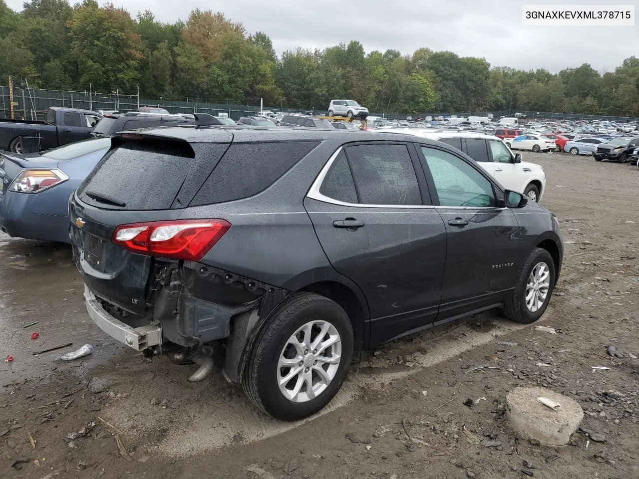 2021 Chevrolet Equinox Lt VIN: 3GNAXKEVXML378715 Lot: 72589804