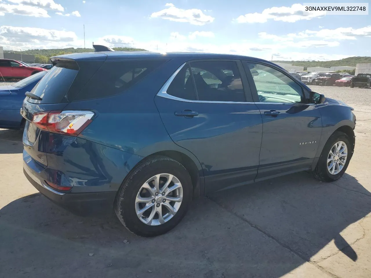 2021 Chevrolet Equinox Lt VIN: 3GNAXKEV9ML322748 Lot: 72744154