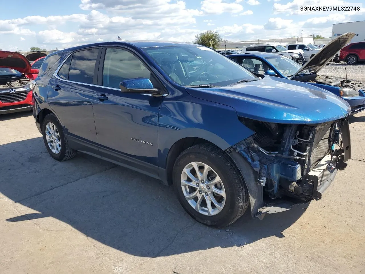 2021 Chevrolet Equinox Lt VIN: 3GNAXKEV9ML322748 Lot: 72744154