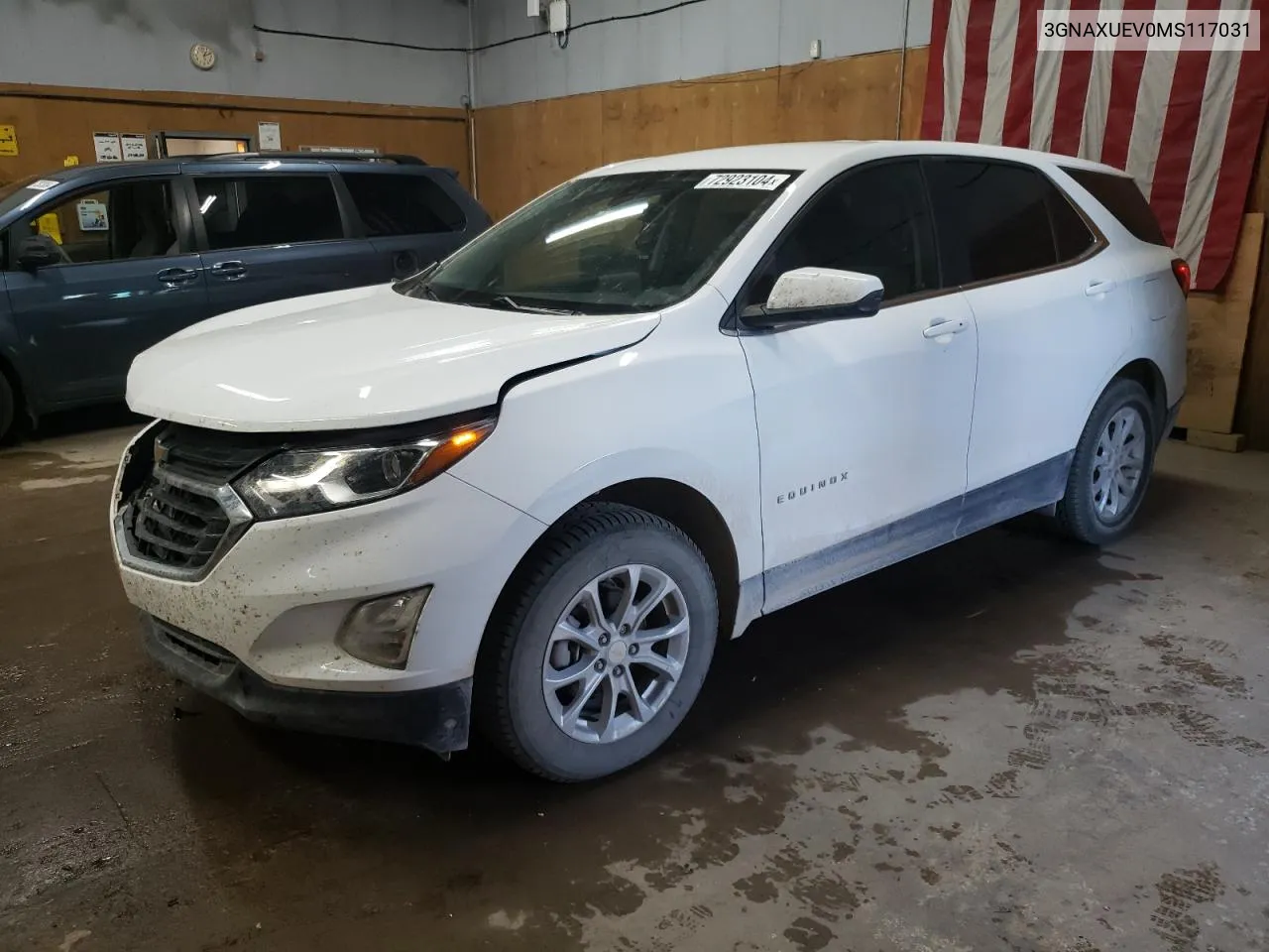 2021 Chevrolet Equinox Lt VIN: 3GNAXUEV0MS117031 Lot: 72923104