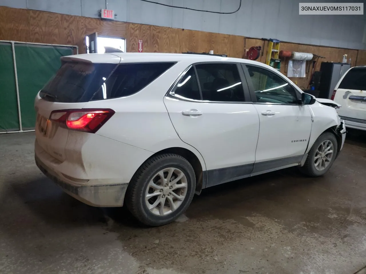 2021 Chevrolet Equinox Lt VIN: 3GNAXUEV0MS117031 Lot: 72923104