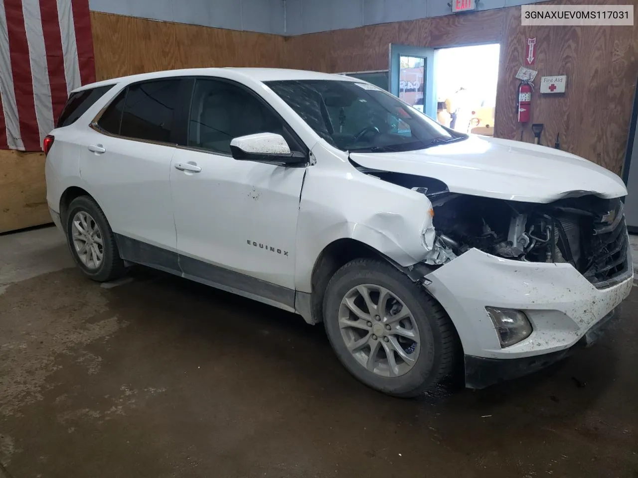 3GNAXUEV0MS117031 2021 Chevrolet Equinox Lt