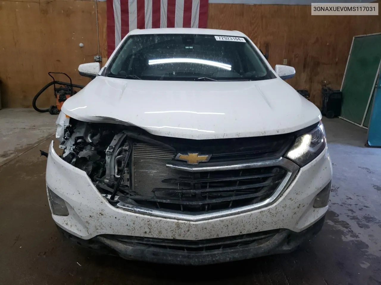 2021 Chevrolet Equinox Lt VIN: 3GNAXUEV0MS117031 Lot: 72923104