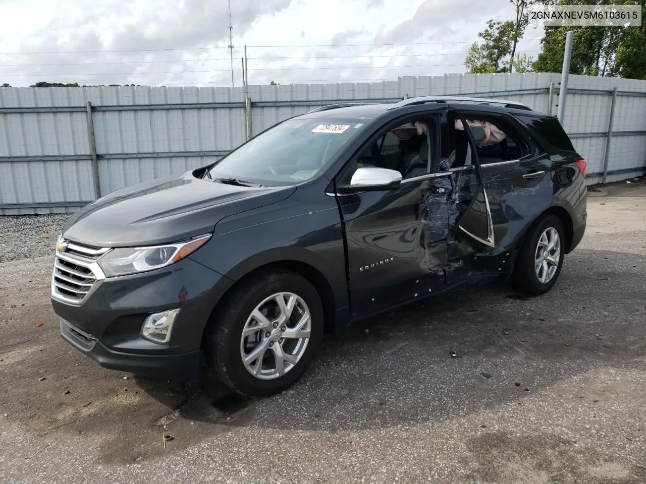 2021 Chevrolet Equinox Premier VIN: 2GNAXNEV5M6103615 Lot: 72947634