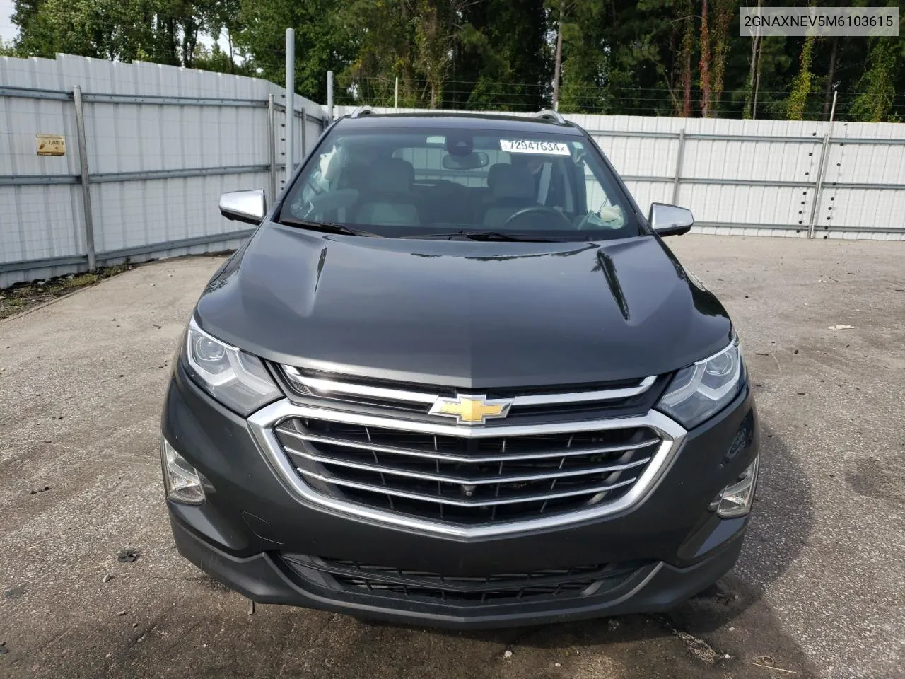 2021 Chevrolet Equinox Premier VIN: 2GNAXNEV5M6103615 Lot: 72947634