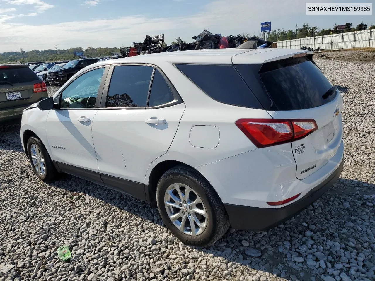 2021 Chevrolet Equinox Ls VIN: 3GNAXHEV1MS169985 Lot: 72957164