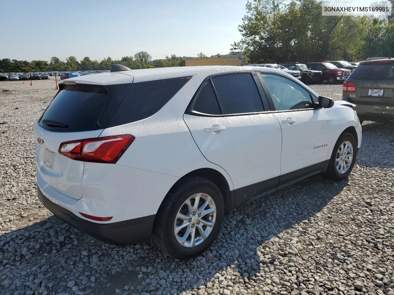 2021 Chevrolet Equinox Ls VIN: 3GNAXHEV1MS169985 Lot: 72957164