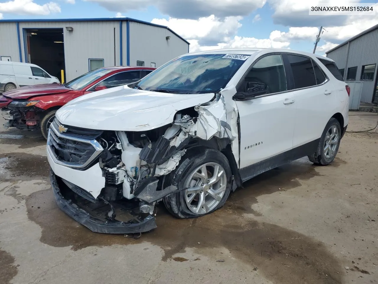 2021 Chevrolet Equinox Lt VIN: 3GNAXKEV5MS152684 Lot: 72957934