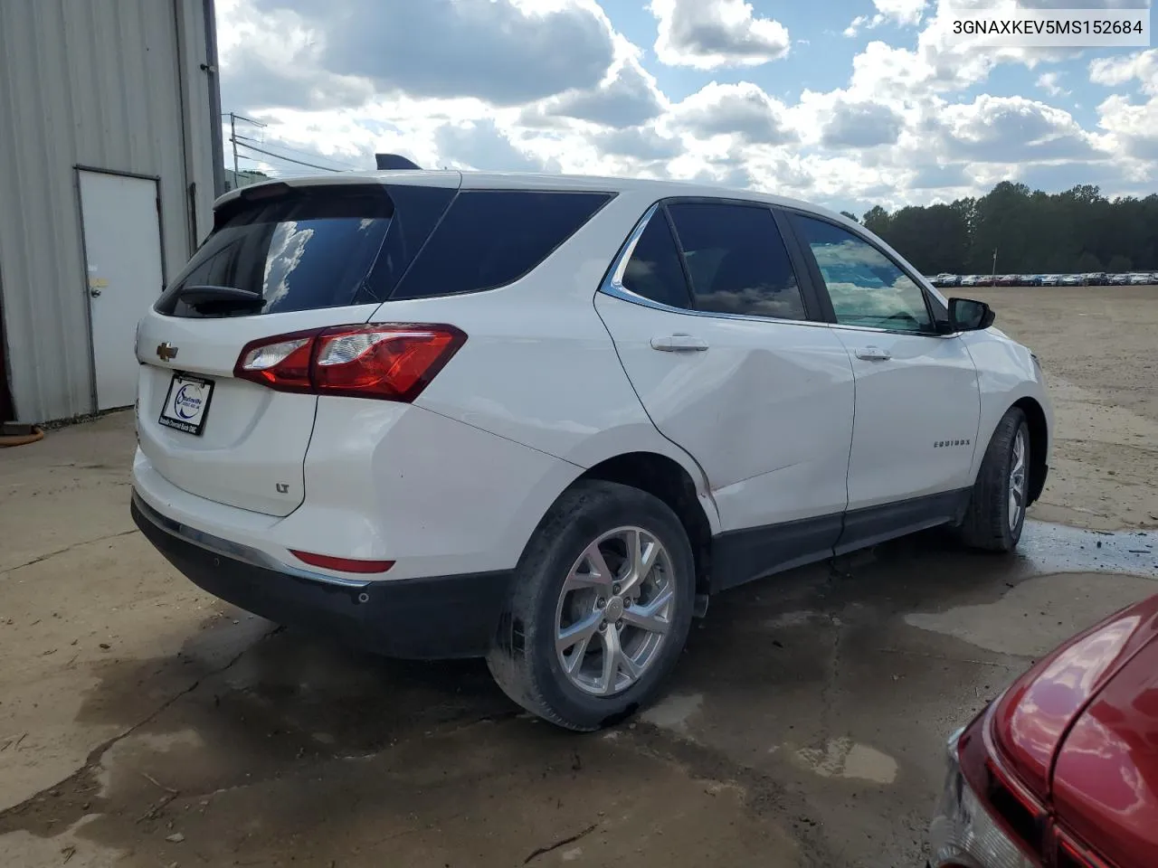 2021 Chevrolet Equinox Lt VIN: 3GNAXKEV5MS152684 Lot: 72957934