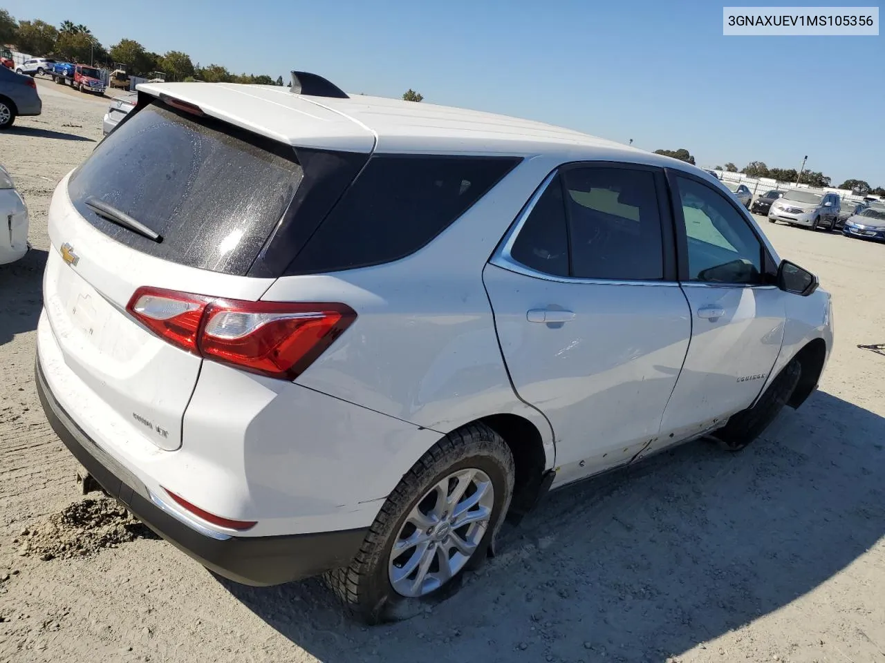 2021 Chevrolet Equinox Lt VIN: 3GNAXUEV1MS105356 Lot: 73151924