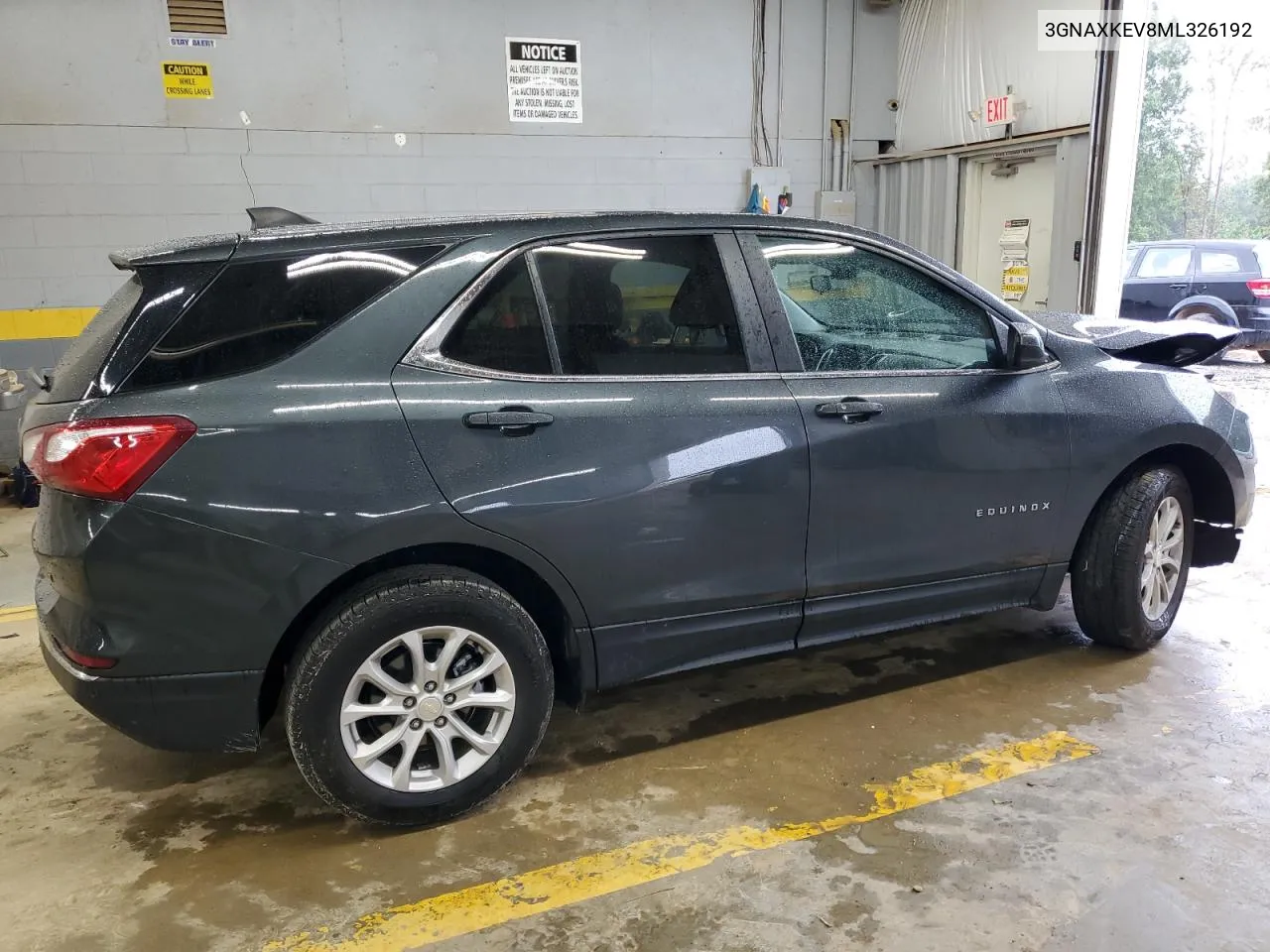 2021 Chevrolet Equinox Lt VIN: 3GNAXKEV8ML326192 Lot: 73206494