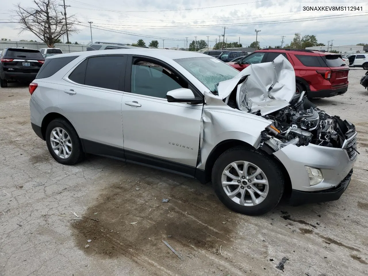 2021 Chevrolet Equinox Lt VIN: 3GNAXKEV8MS112941 Lot: 73350654