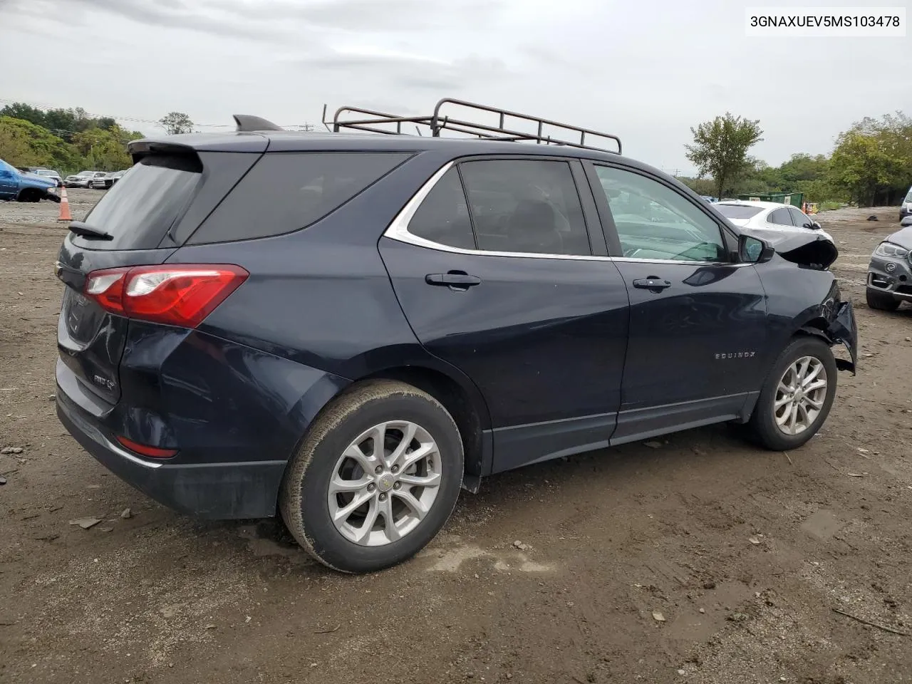 2021 Chevrolet Equinox Lt VIN: 3GNAXUEV5MS103478 Lot: 73368454