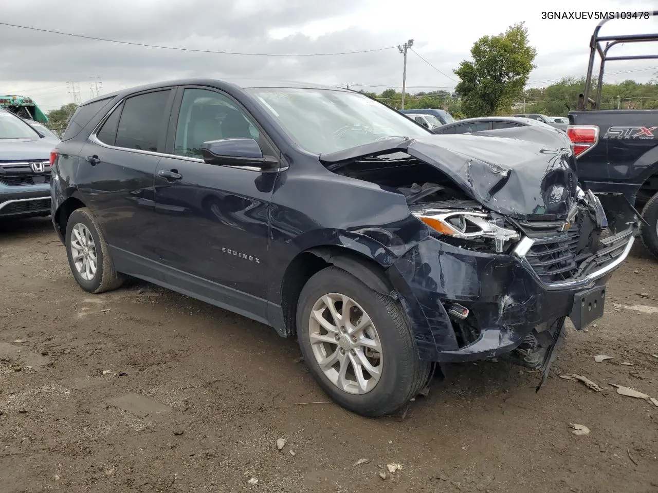 2021 Chevrolet Equinox Lt VIN: 3GNAXUEV5MS103478 Lot: 73368454