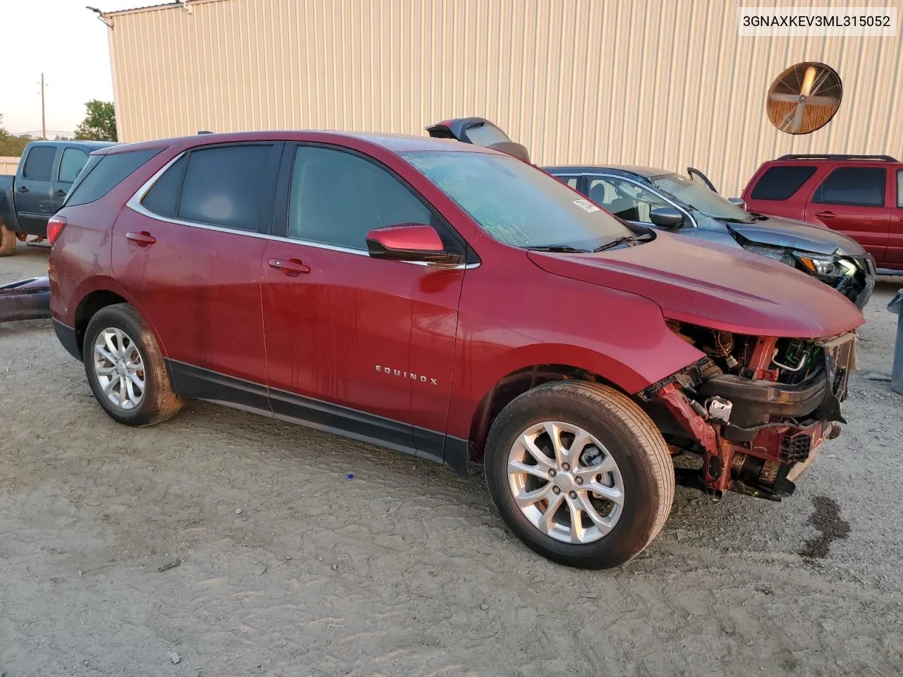 2021 Chevrolet Equinox Lt VIN: 3GNAXKEV3ML315052 Lot: 73526444