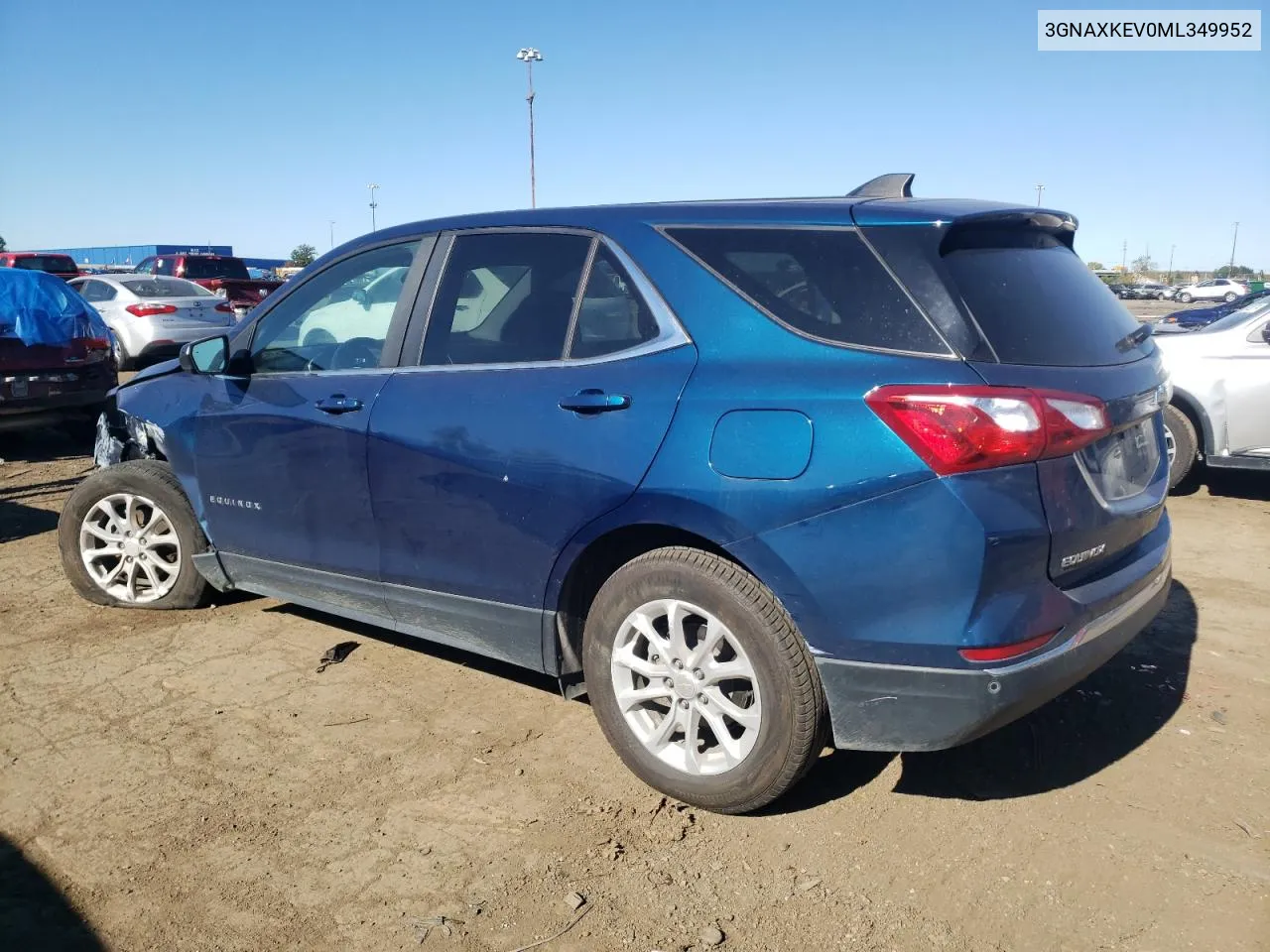 2021 Chevrolet Equinox Lt VIN: 3GNAXKEV0ML349952 Lot: 73544824