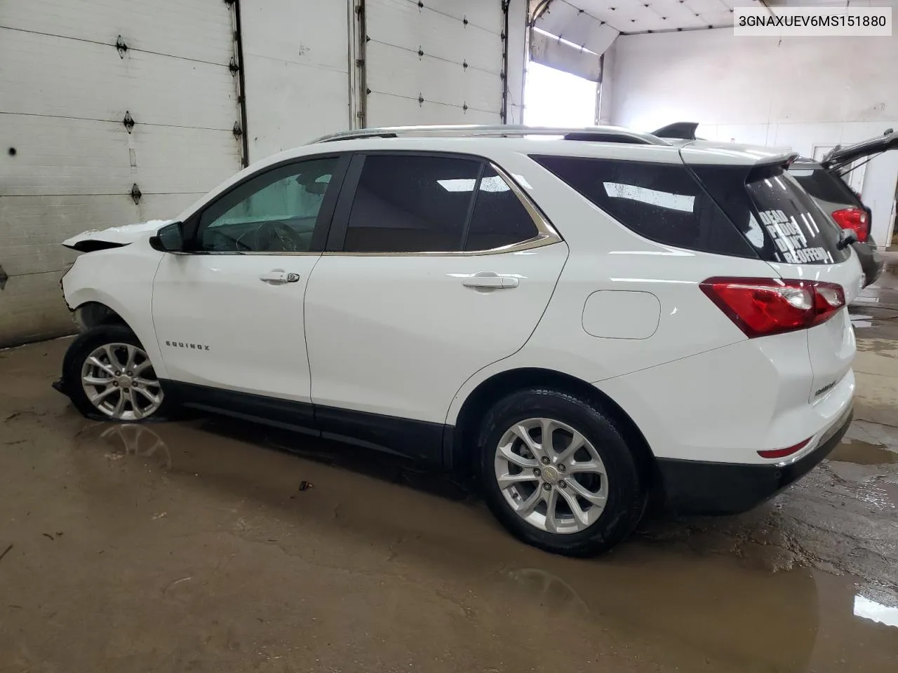 2021 Chevrolet Equinox Lt VIN: 3GNAXUEV6MS151880 Lot: 73549114