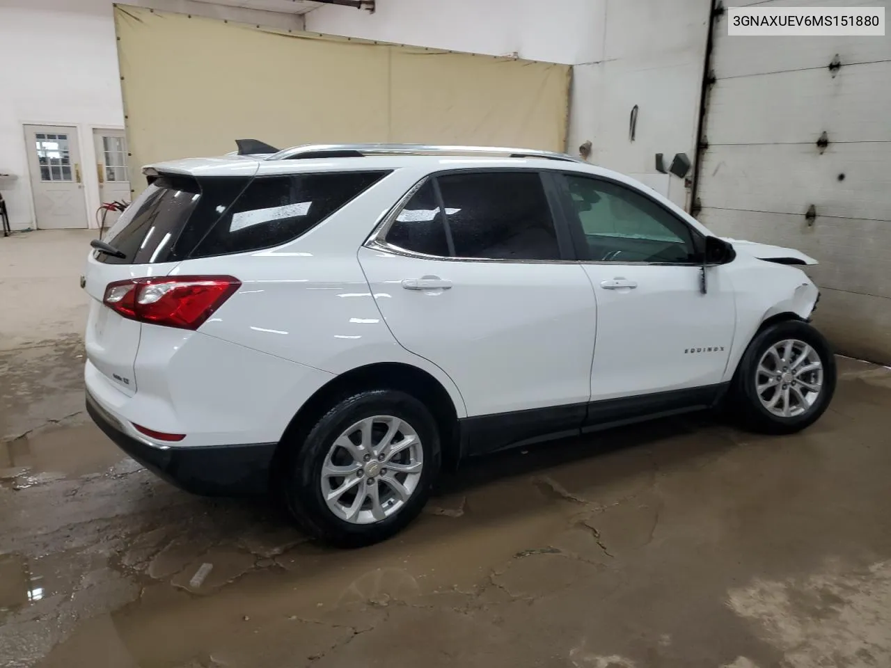 2021 Chevrolet Equinox Lt VIN: 3GNAXUEV6MS151880 Lot: 73549114