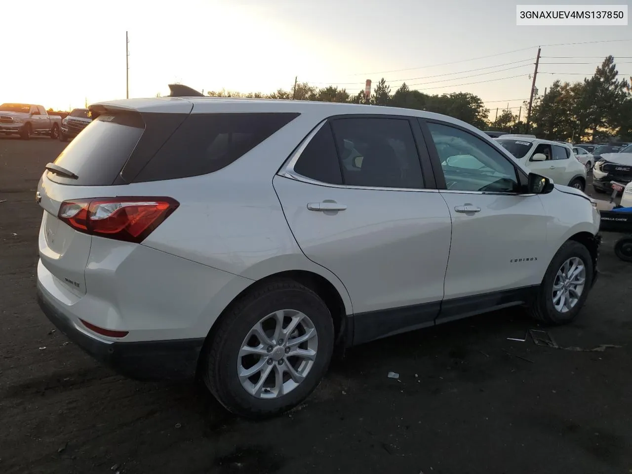 2021 Chevrolet Equinox Lt VIN: 3GNAXUEV4MS137850 Lot: 73554354