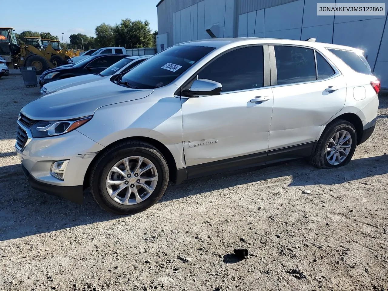 2021 Chevrolet Equinox Lt VIN: 3GNAXKEV3MS122860 Lot: 73558264