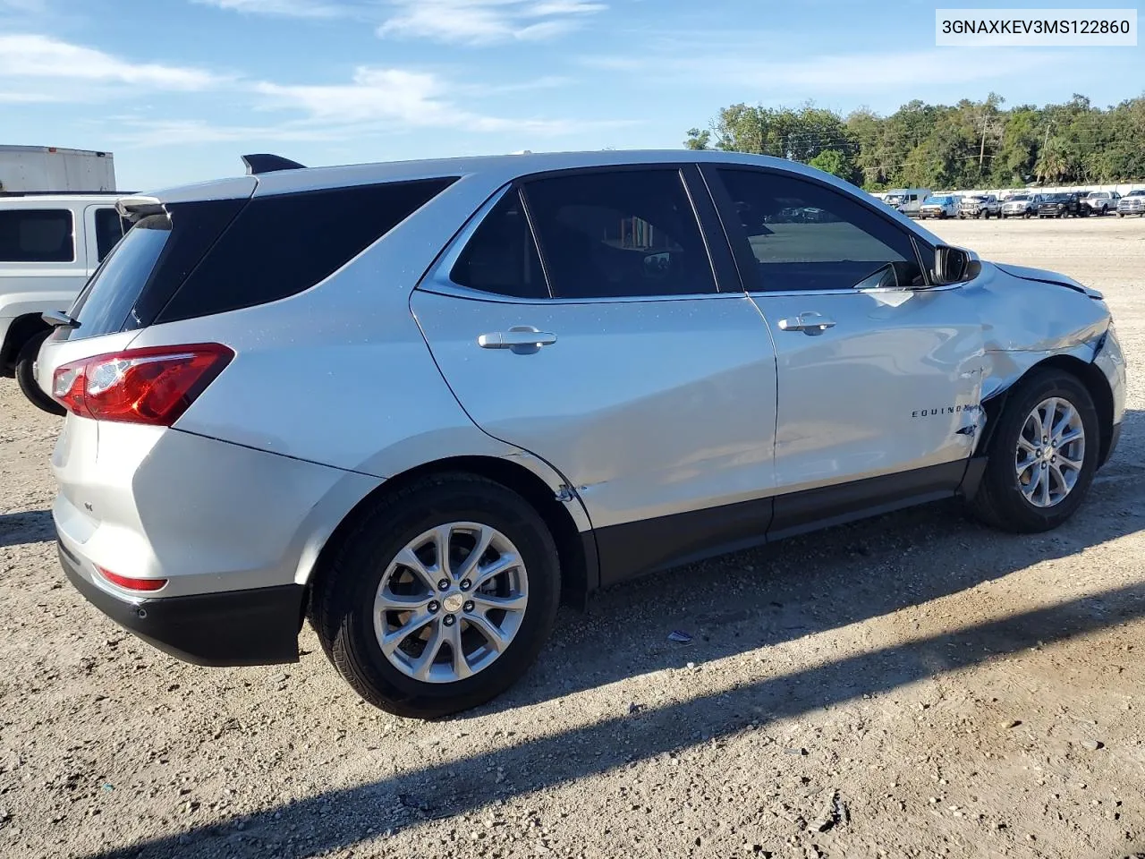 2021 Chevrolet Equinox Lt VIN: 3GNAXKEV3MS122860 Lot: 73558264