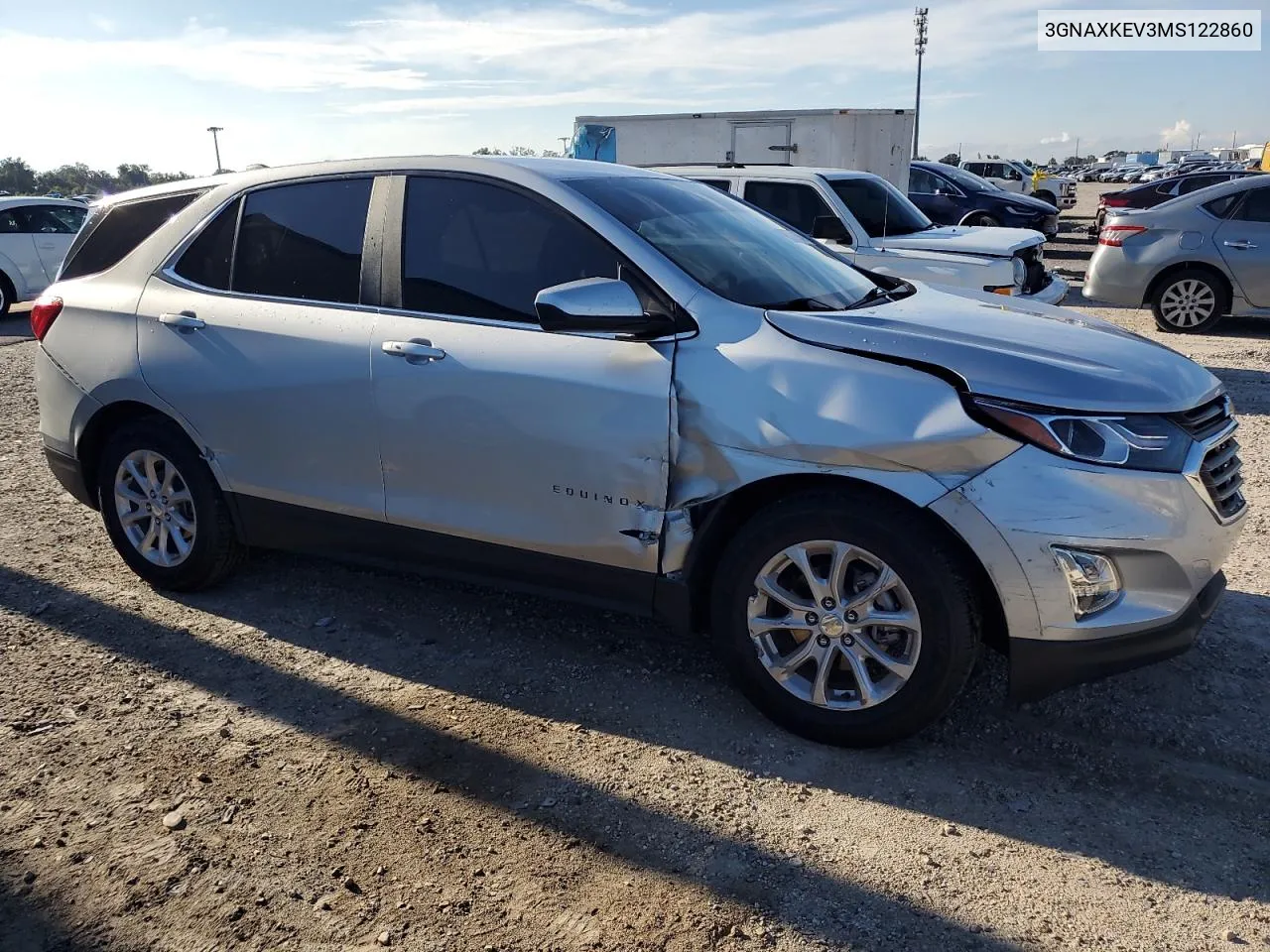 2021 Chevrolet Equinox Lt VIN: 3GNAXKEV3MS122860 Lot: 73558264