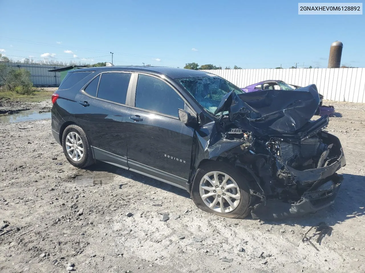 2021 Chevrolet Equinox Ls VIN: 2GNAXHEV0M6128892 Lot: 73598154