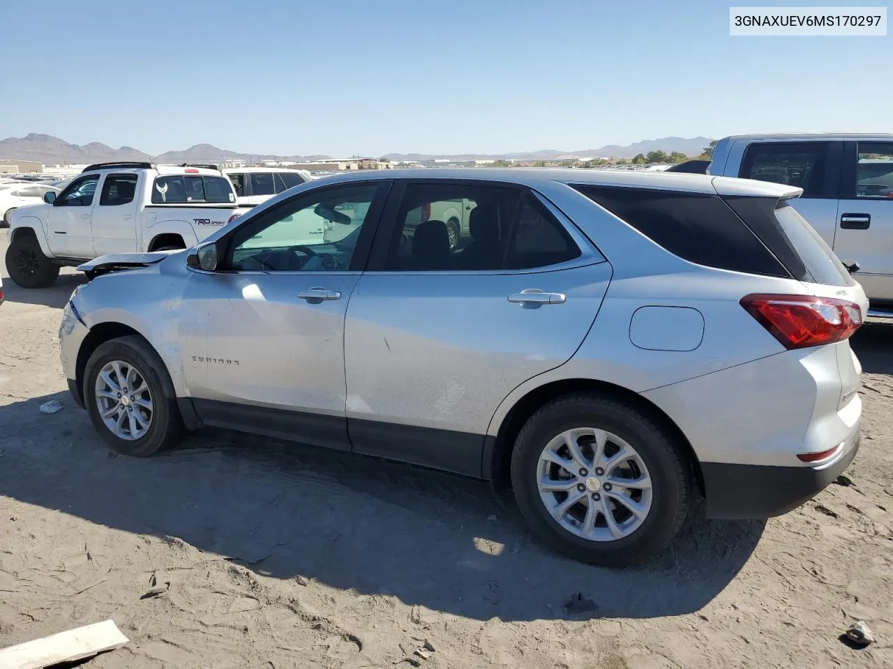 2021 Chevrolet Equinox Lt VIN: 3GNAXUEV6MS170297 Lot: 73782024