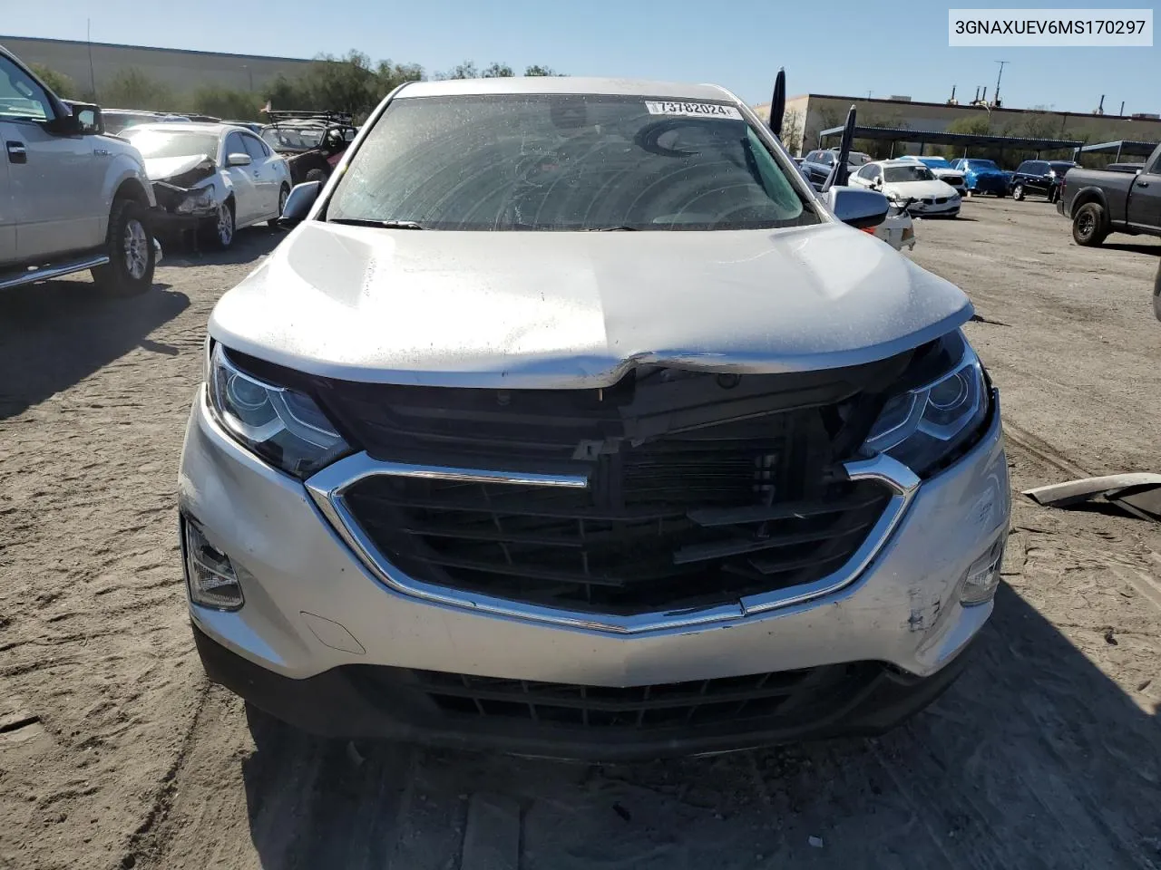 2021 Chevrolet Equinox Lt VIN: 3GNAXUEV6MS170297 Lot: 73782024