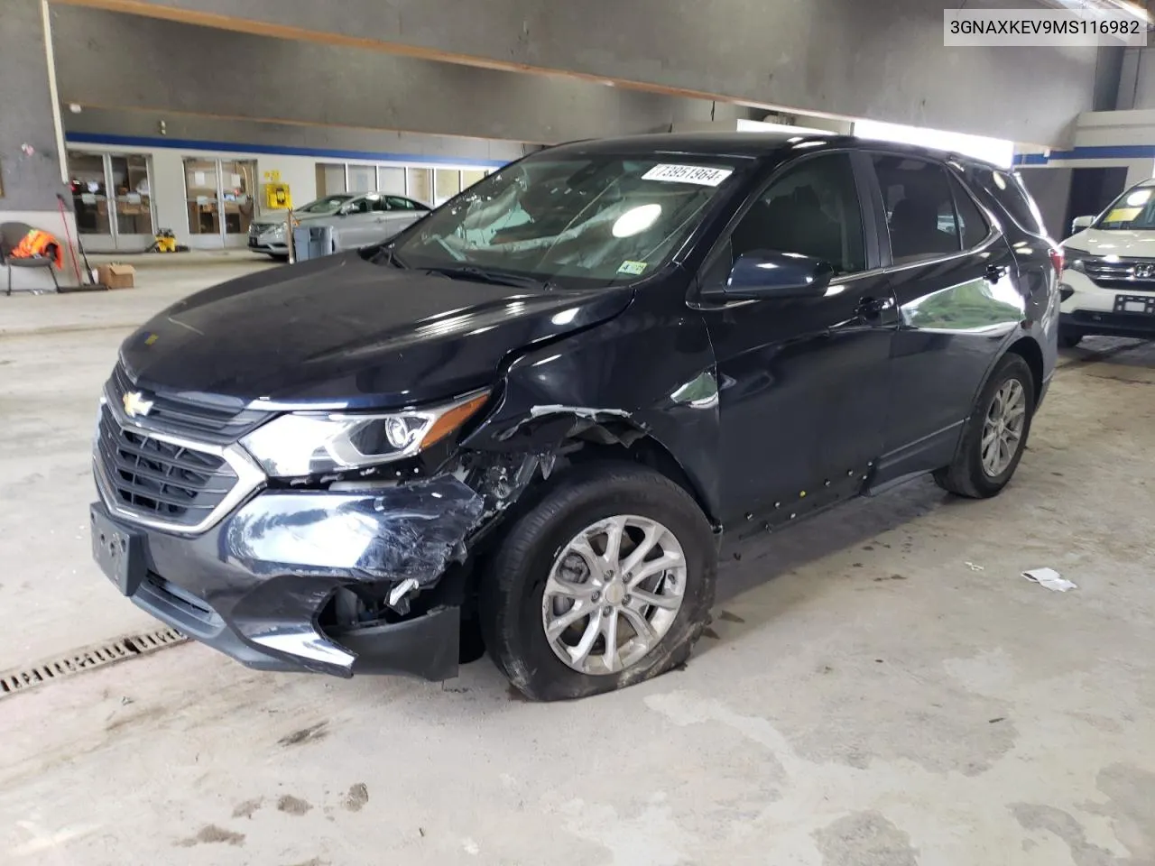 2021 Chevrolet Equinox Lt VIN: 3GNAXKEV9MS116982 Lot: 73951964