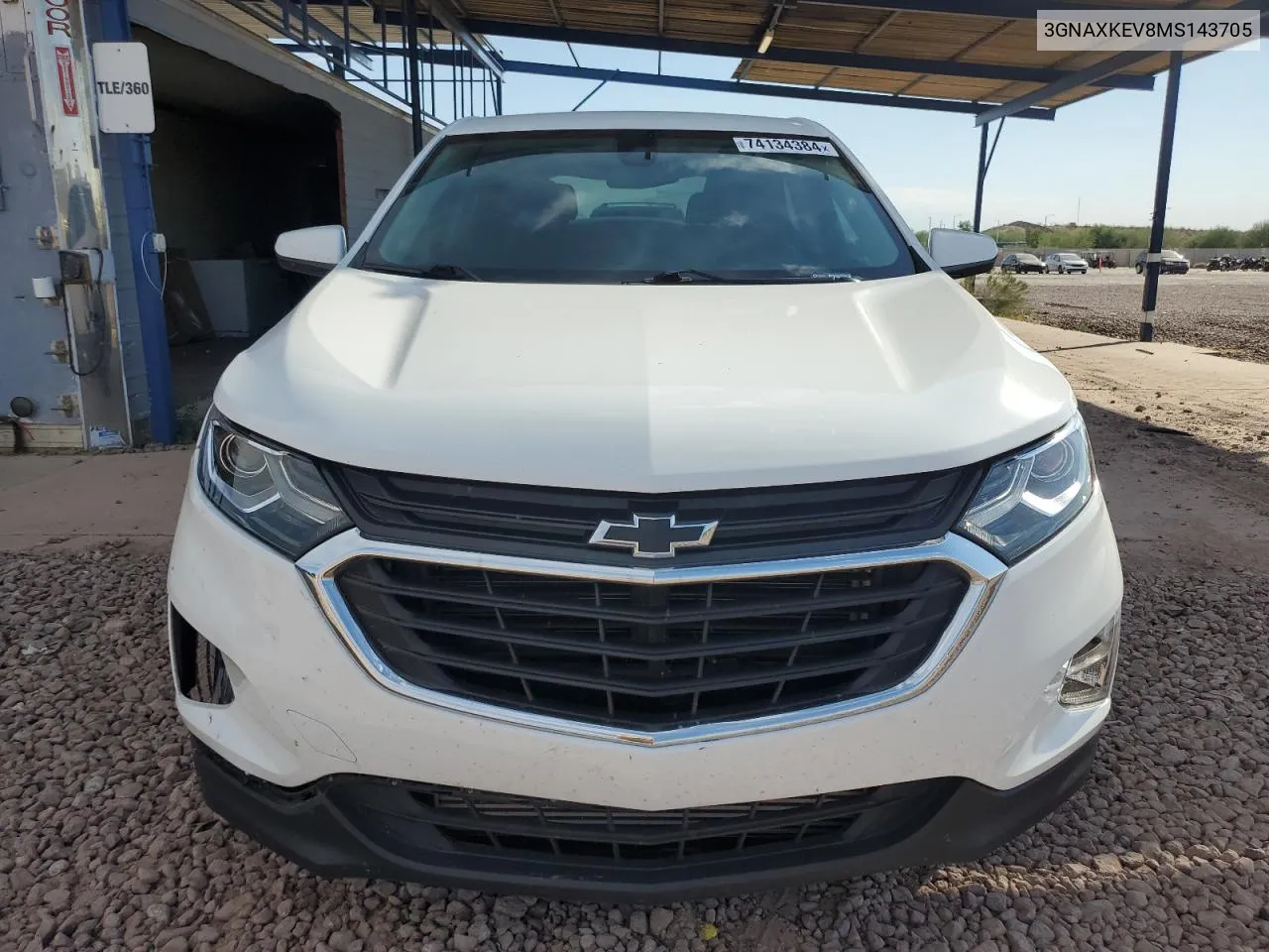 2021 Chevrolet Equinox Lt VIN: 3GNAXKEV8MS143705 Lot: 74134384