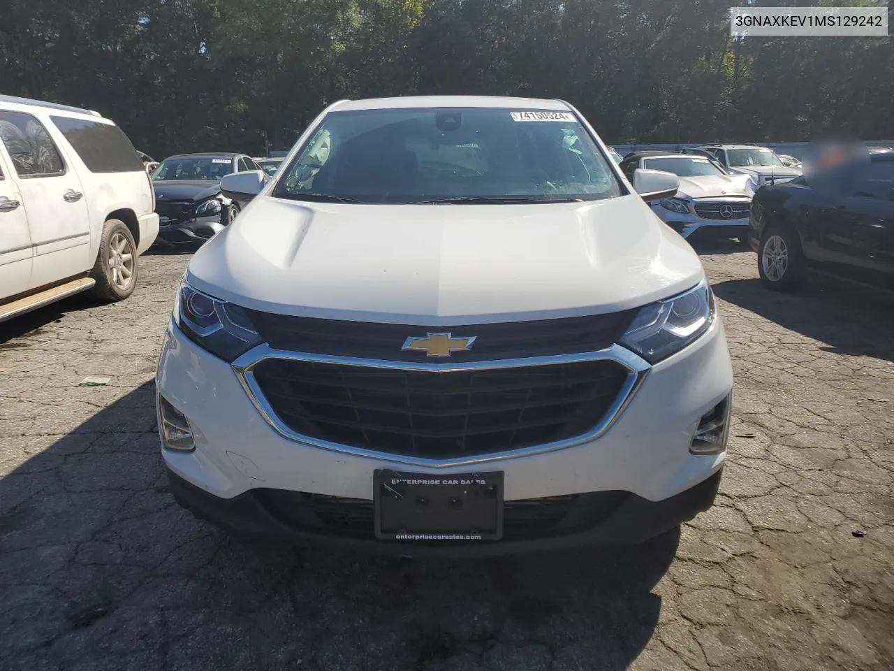 2021 Chevrolet Equinox Lt VIN: 3GNAXKEV1MS129242 Lot: 74150524