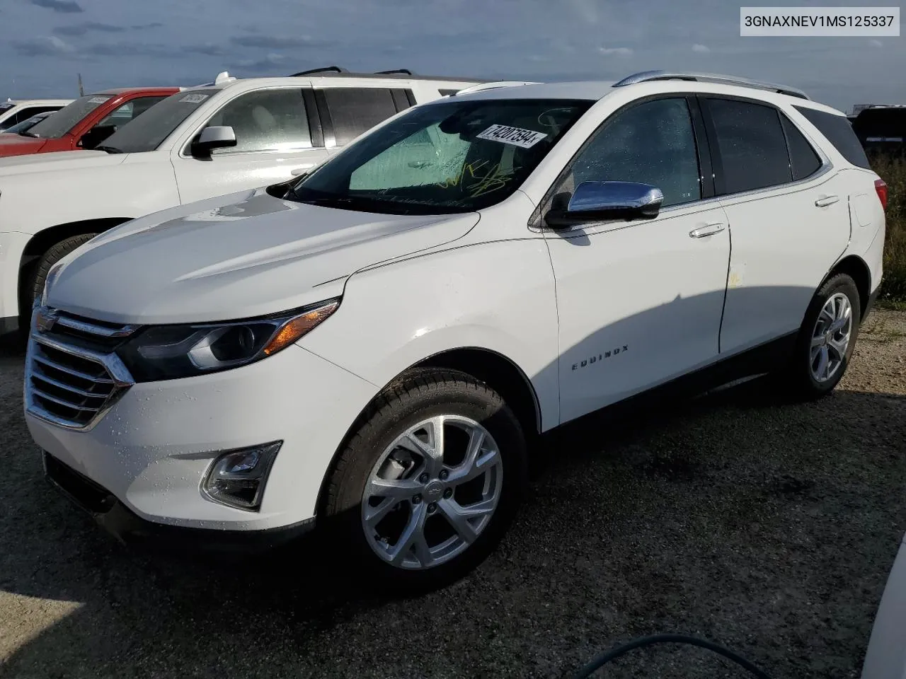 2021 Chevrolet Equinox Premier VIN: 3GNAXNEV1MS125337 Lot: 74207594