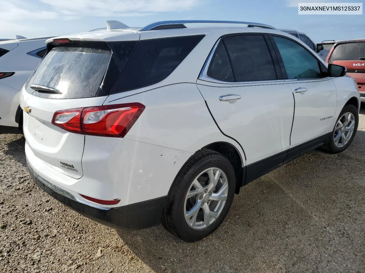 2021 Chevrolet Equinox Premier VIN: 3GNAXNEV1MS125337 Lot: 74207594