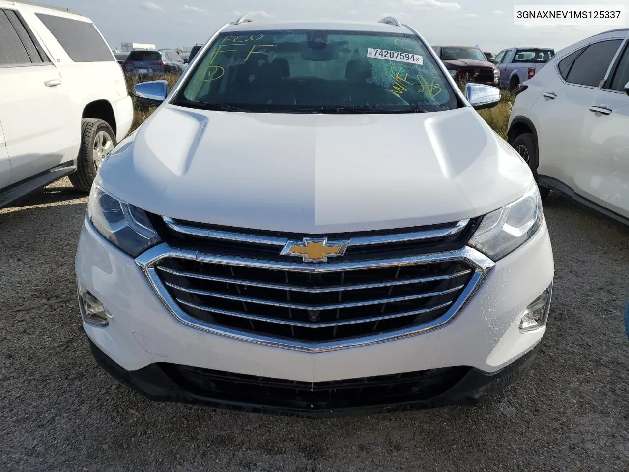 2021 Chevrolet Equinox Premier VIN: 3GNAXNEV1MS125337 Lot: 74207594