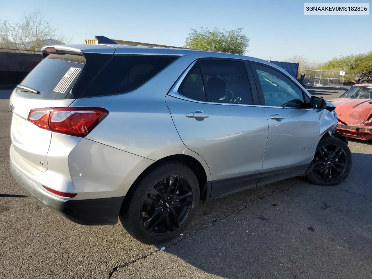 2021 Chevrolet Equinox Lt VIN: 3GNAXKEV0MS182806 Lot: 74250344