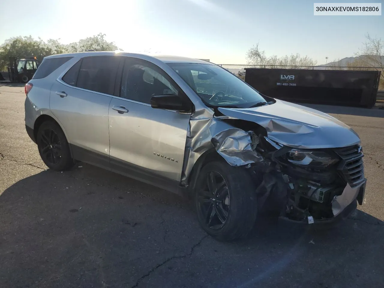 2021 Chevrolet Equinox Lt VIN: 3GNAXKEV0MS182806 Lot: 74250344