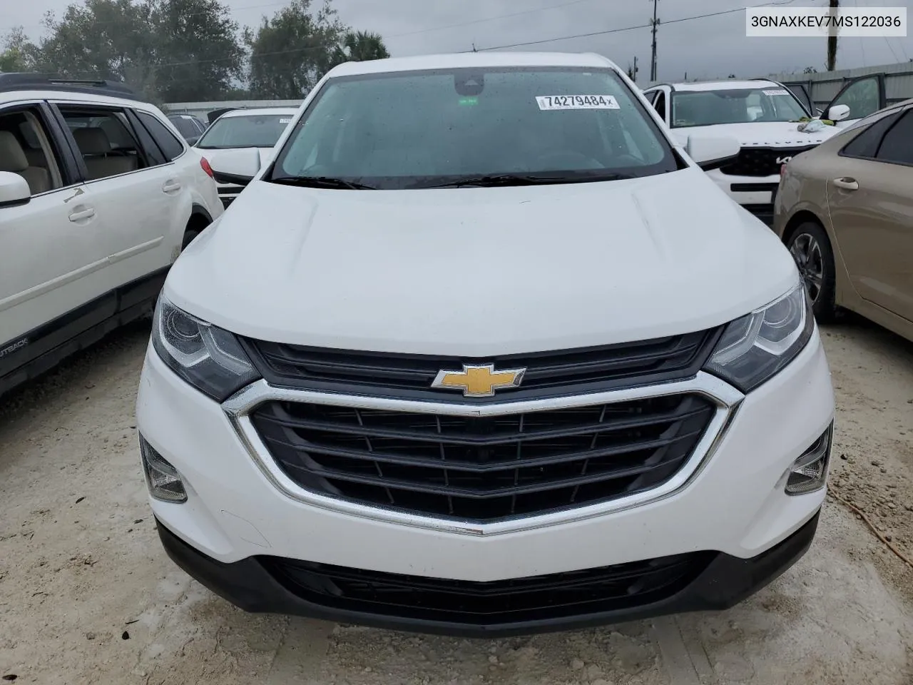 2021 Chevrolet Equinox Lt VIN: 3GNAXKEV7MS122036 Lot: 74279484