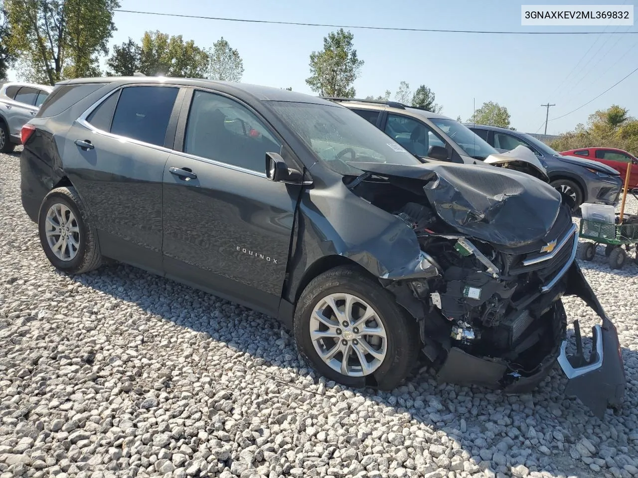 2021 Chevrolet Equinox Lt VIN: 3GNAXKEV2ML369832 Lot: 74324324