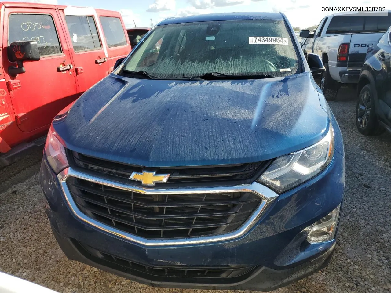 2021 Chevrolet Equinox Lt VIN: 3GNAXKEV5ML308782 Lot: 74349964