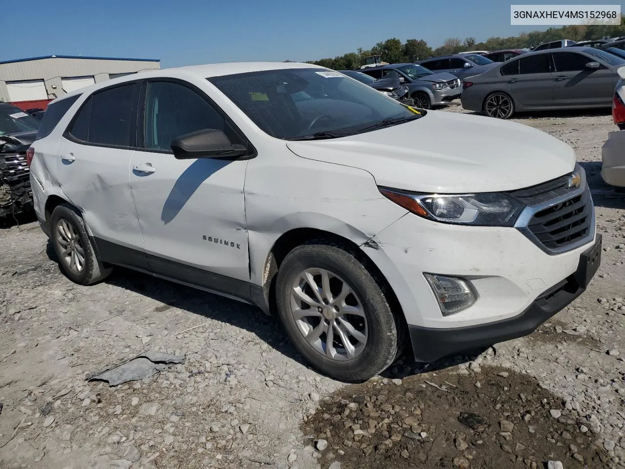 2021 Chevrolet Equinox Ls VIN: 3GNAXHEV4MS152968 Lot: 74492954