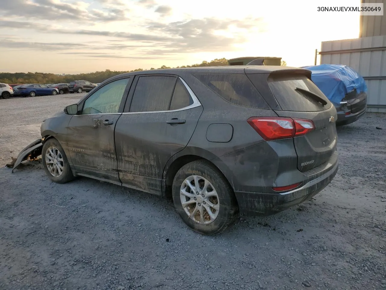 2021 Chevrolet Equinox Lt VIN: 3GNAXUEVXML350649 Lot: 74526574