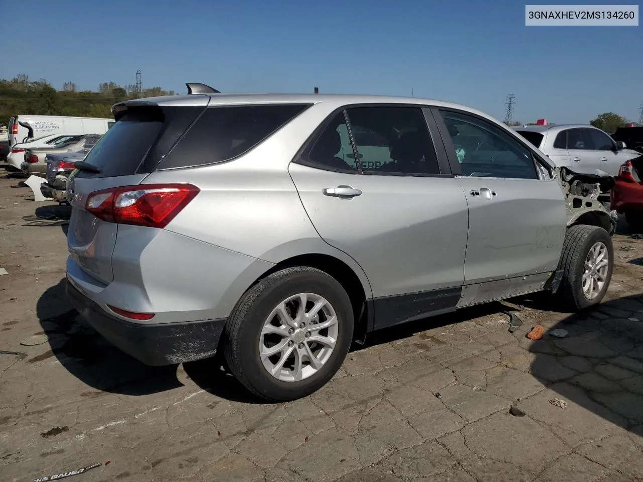 2021 Chevrolet Equinox Ls VIN: 3GNAXHEV2MS134260 Lot: 74556764