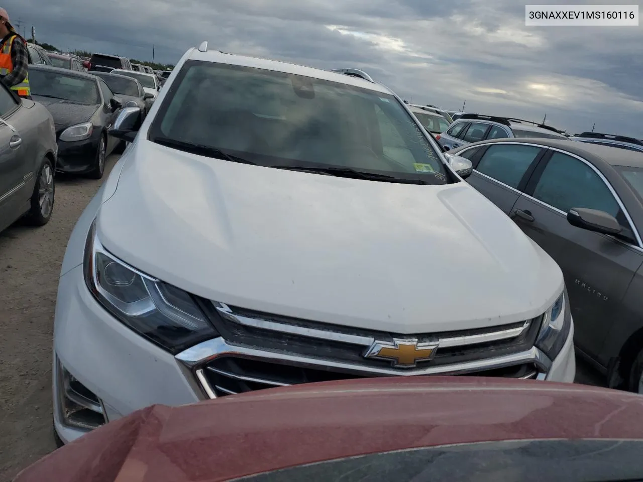 2021 Chevrolet Equinox Premier VIN: 3GNAXXEV1MS160116 Lot: 74604454