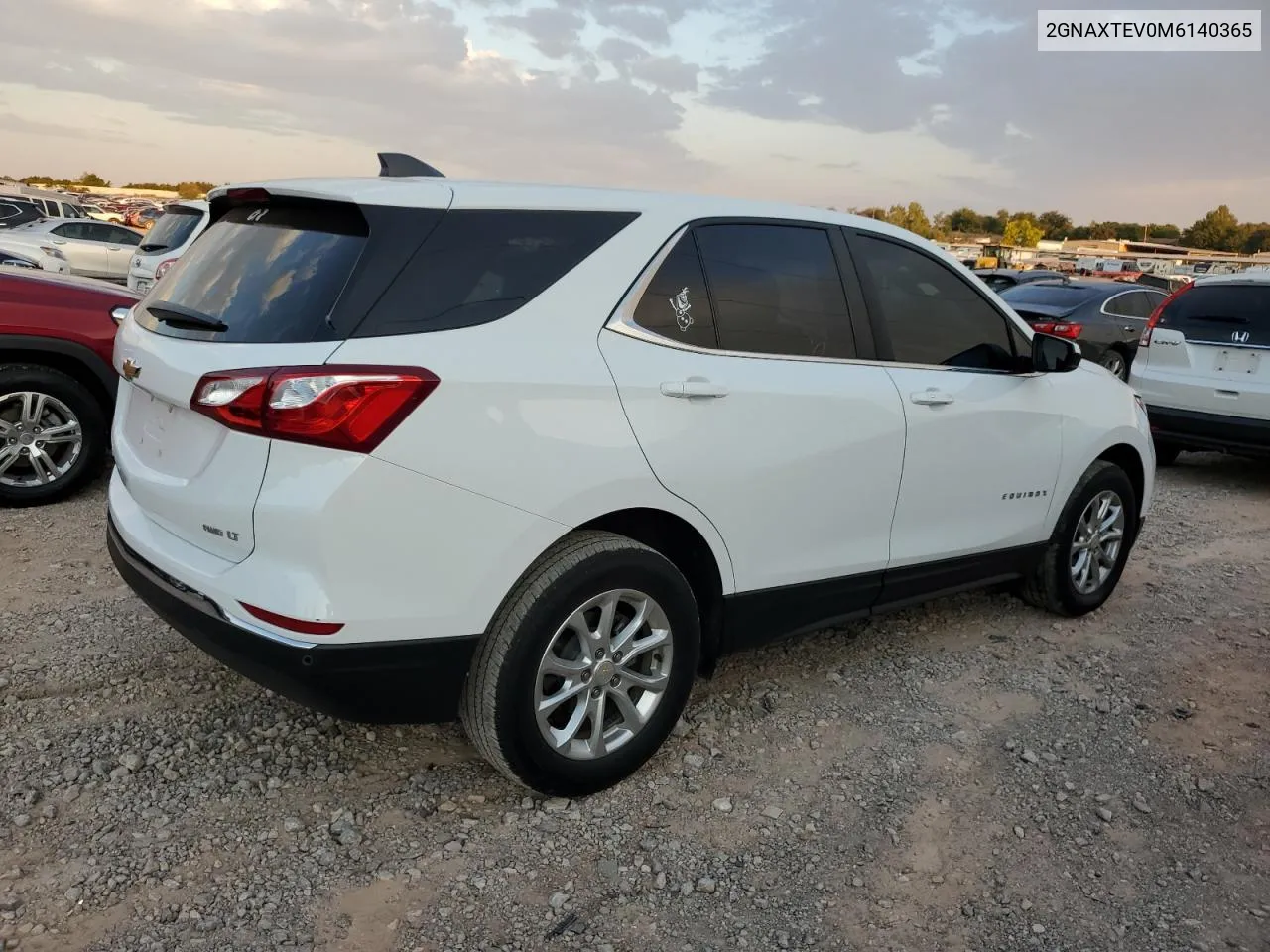 2021 Chevrolet Equinox Lt VIN: 2GNAXTEV0M6140365 Lot: 74658284